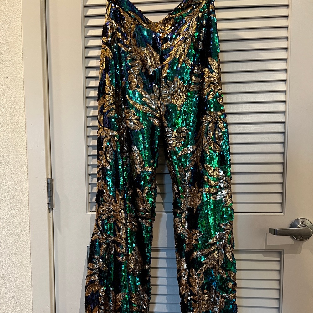 High Waisted Sequin Pants
